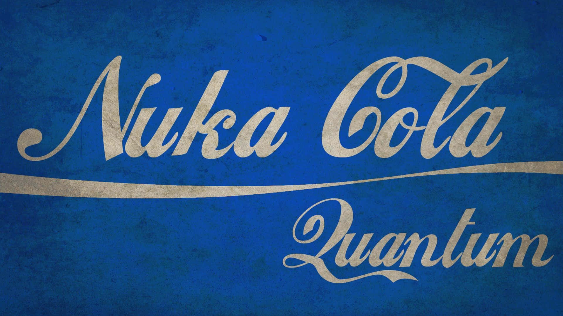 Nuka Cola Quantum - A Blue Background With The Words Nuka Cola Quantum Background