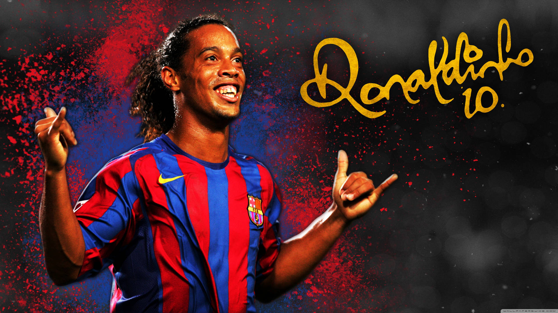 Number 10 Ronaldinho Background