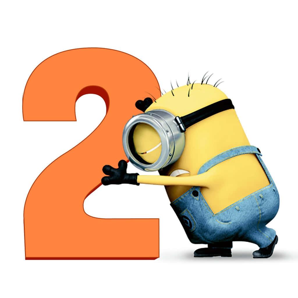 Number 2 Stuart Minion Cute Movie Background