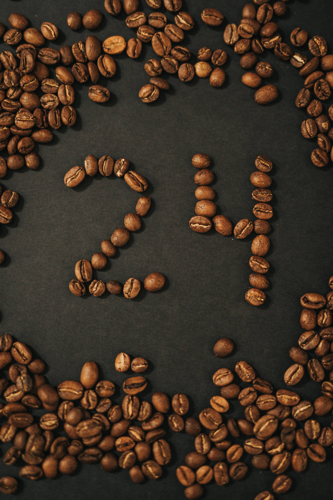Number 24 Coffee Beans Background