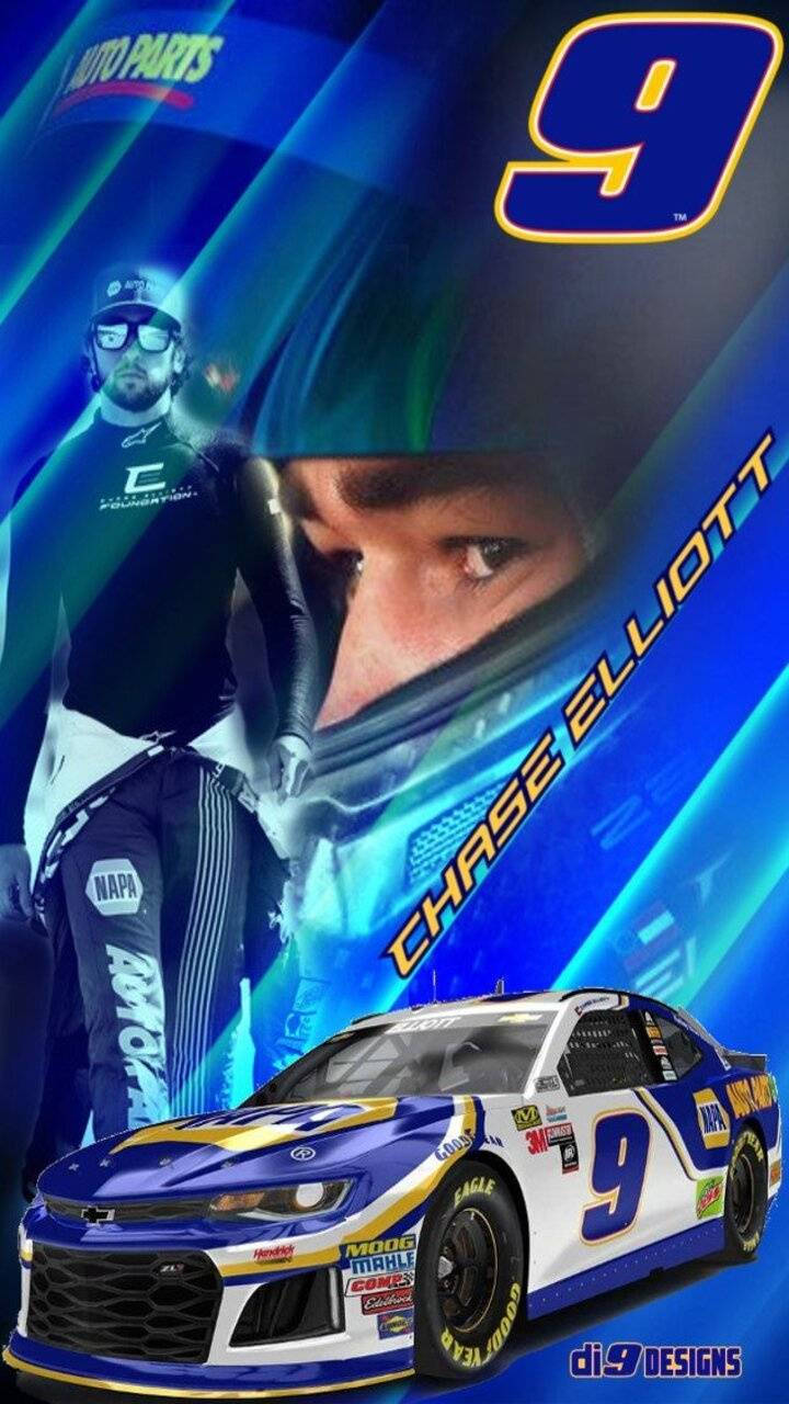 Number 9 Chase Elliot Poster Background