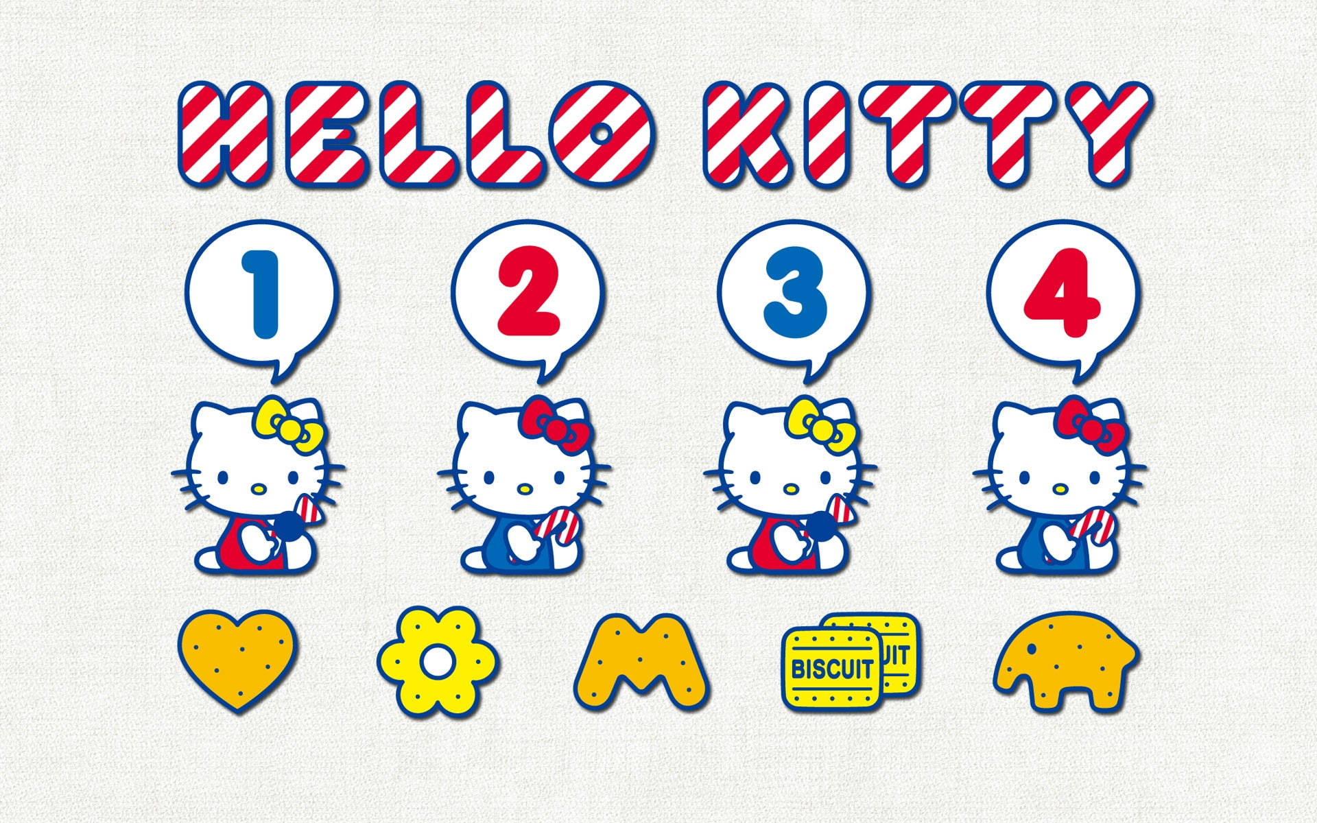 Number Four Hello Kitty Desktop Background
