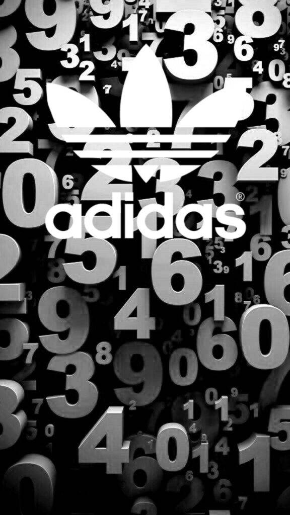 Numbers As Background Against Adidas Iphone Background