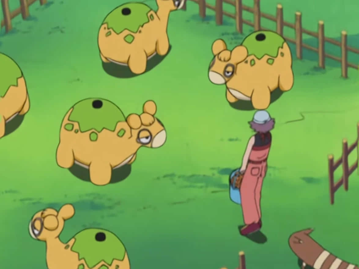 Numel Pokémons In The Yard Background