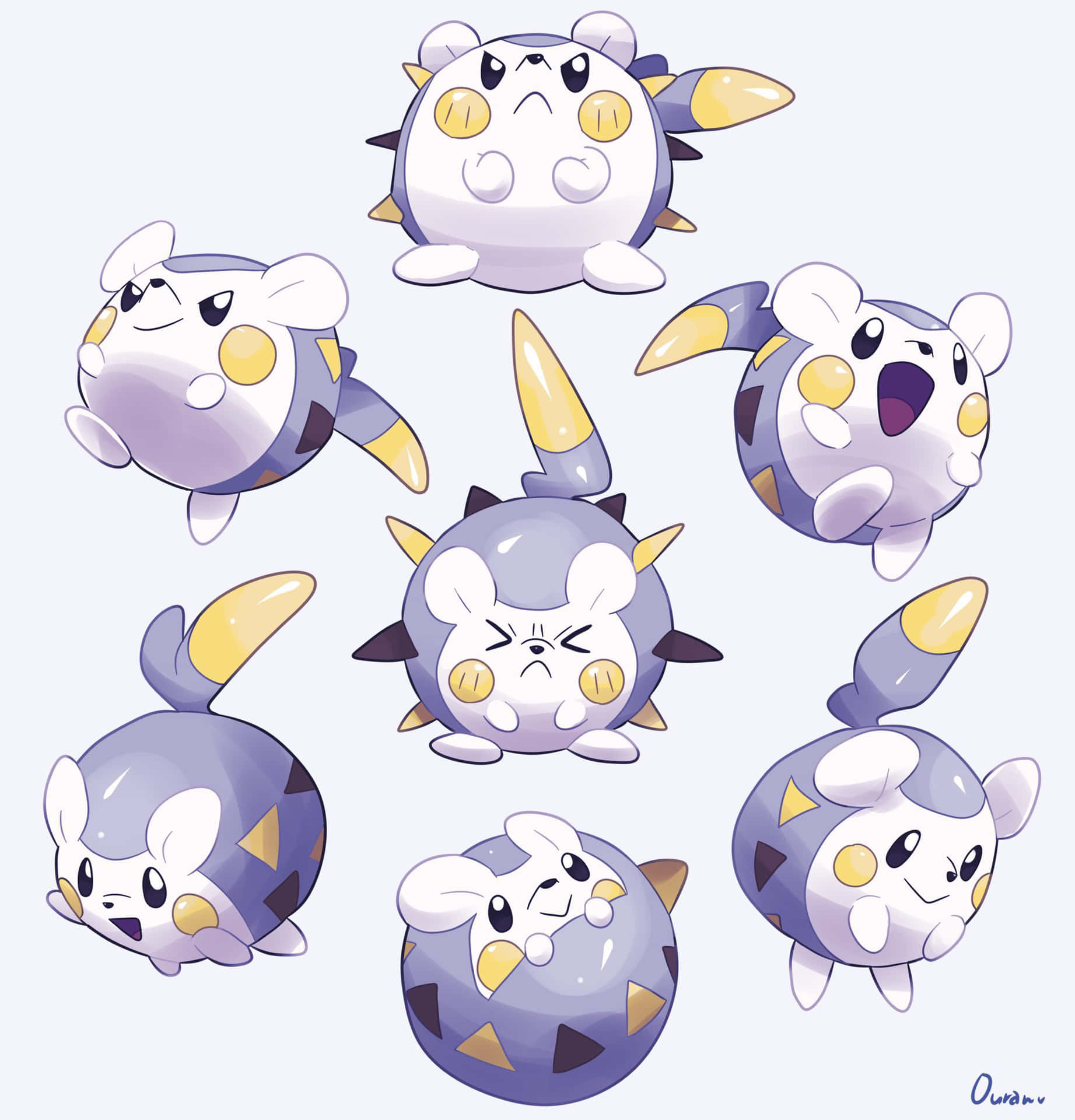 Numerous Expressions Of Togedemaru Background