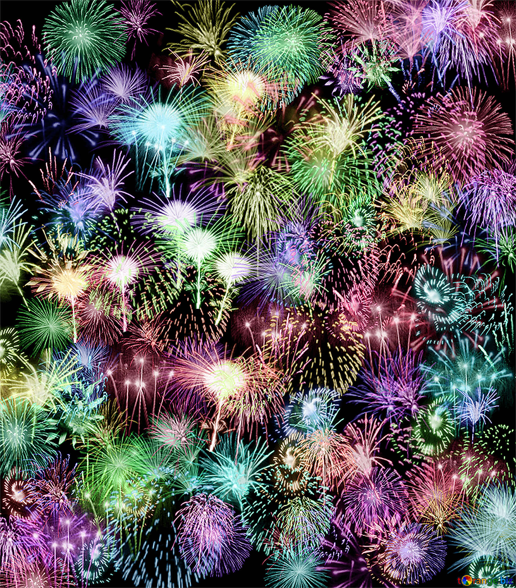 Numerous Fireworks In The Sky Background