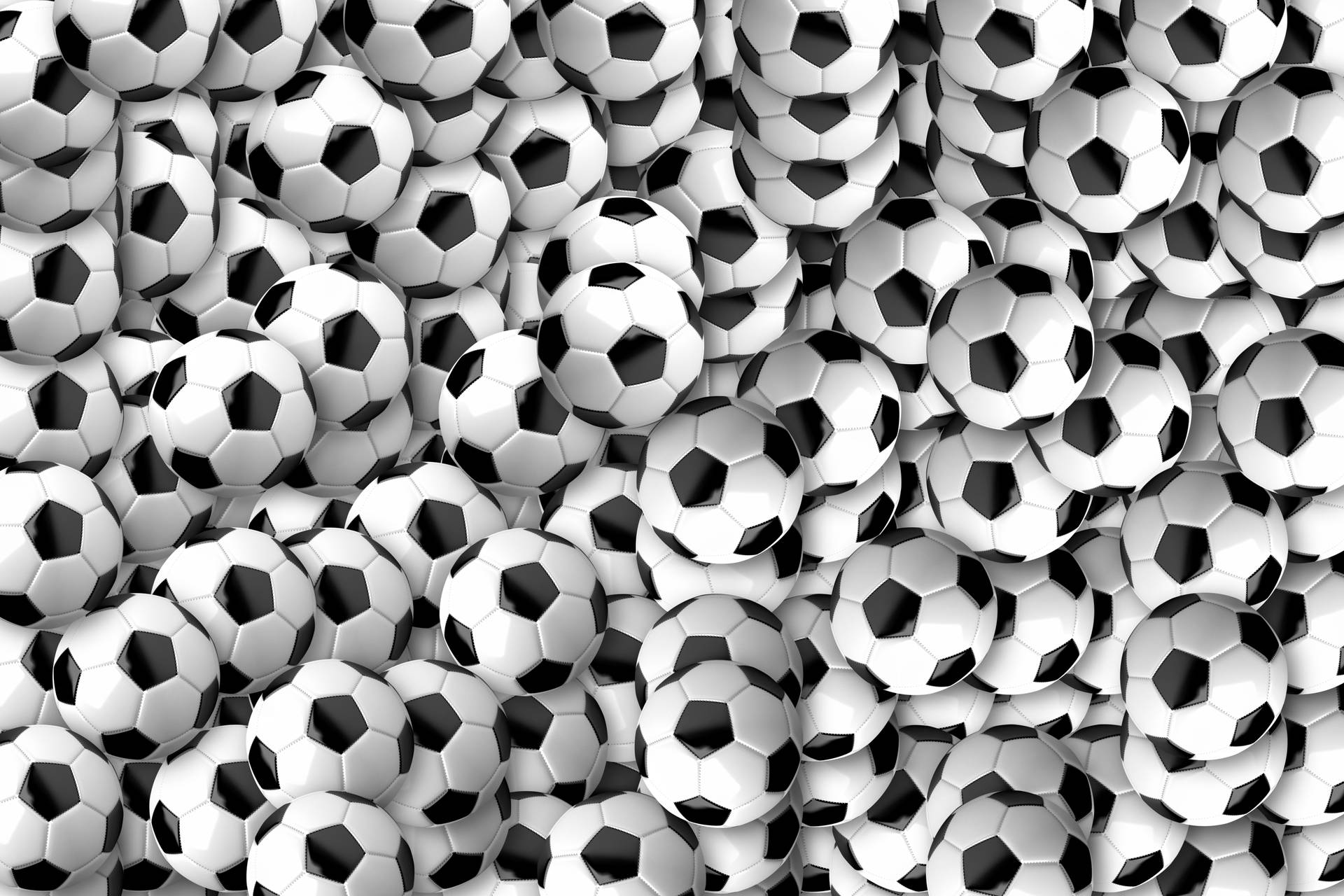 Numerous Soccer Balls Background Background