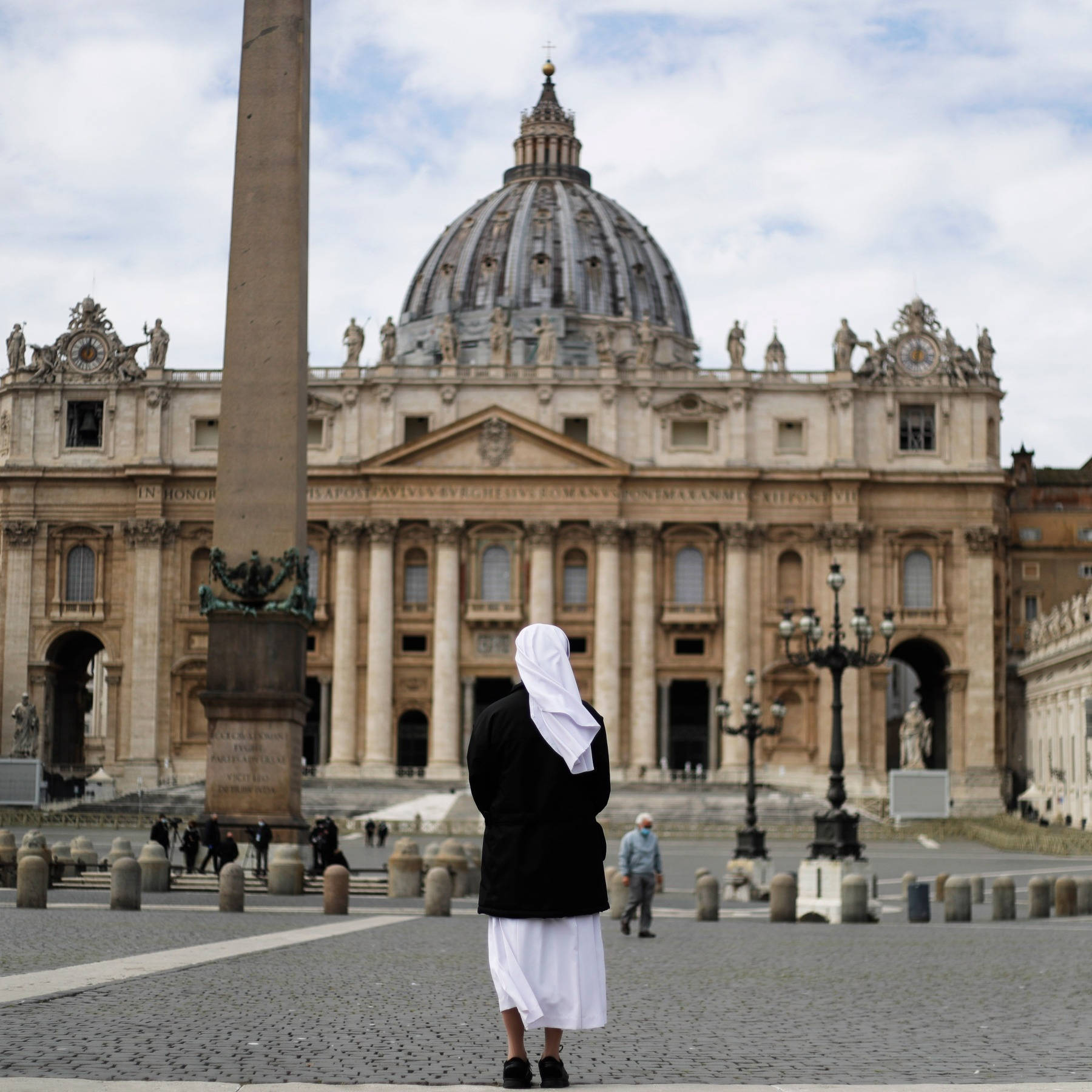 Nun In Vatican City Background