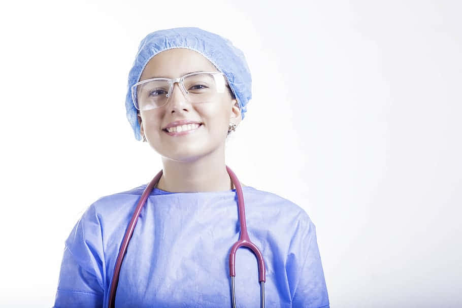 Nursing With Personal Protective Equipment Background