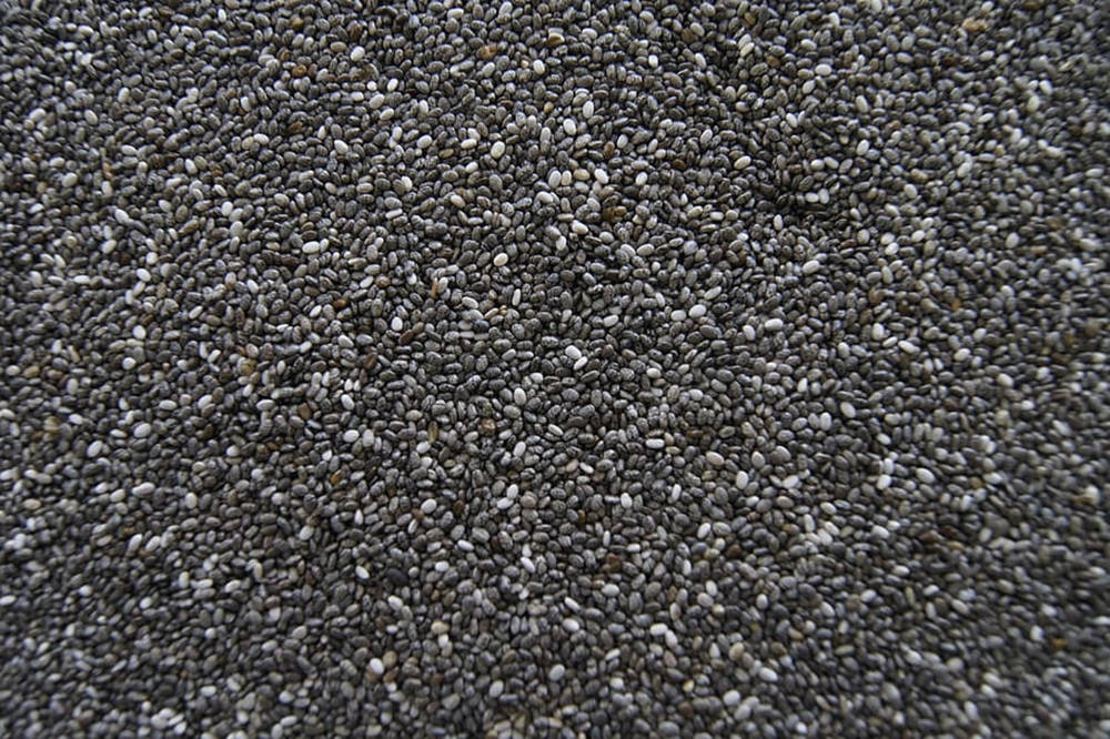 Nutritious Chia Seeds Close-up Background