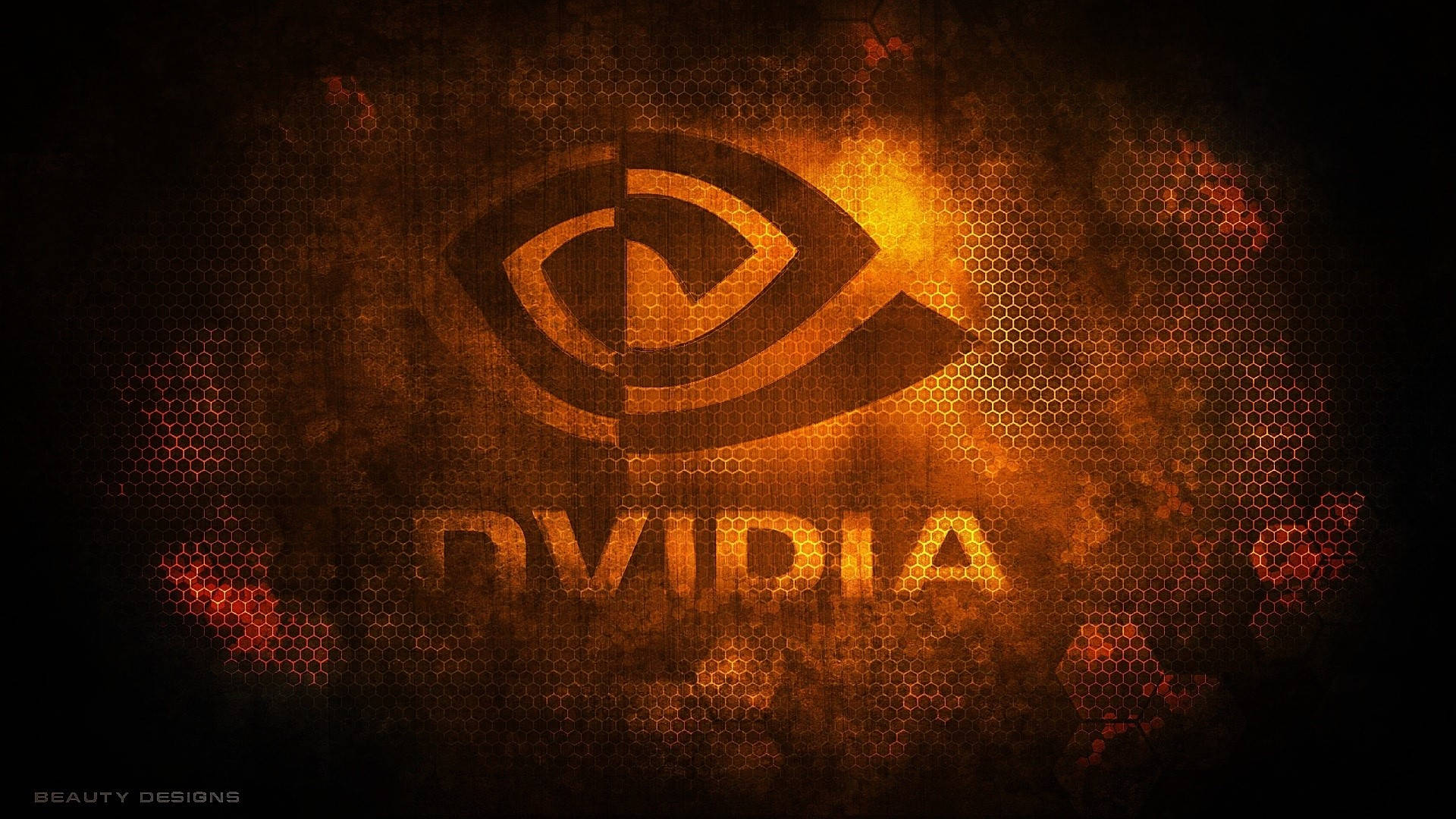 Nvidia Orange Eye Background