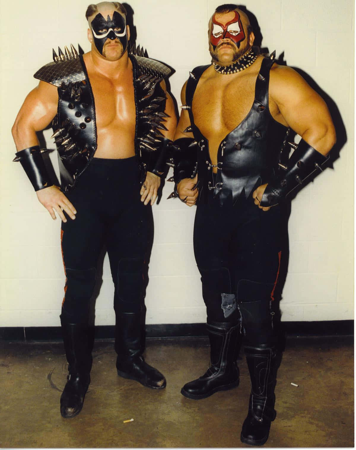 Nwa Champions - Road Warrior Hawk And Road Warrior Animal In Action Background