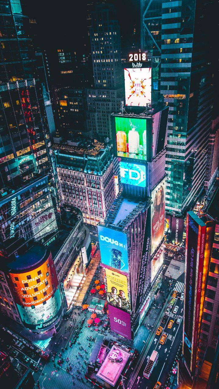 Nyc Time Square Original Iphone 7 Background