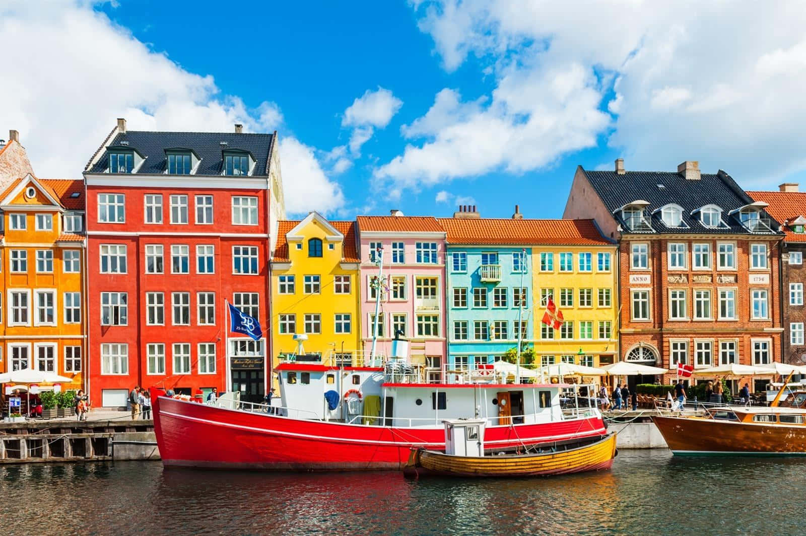 Nyhavn Pier Vibrant Destination 2017 Background
