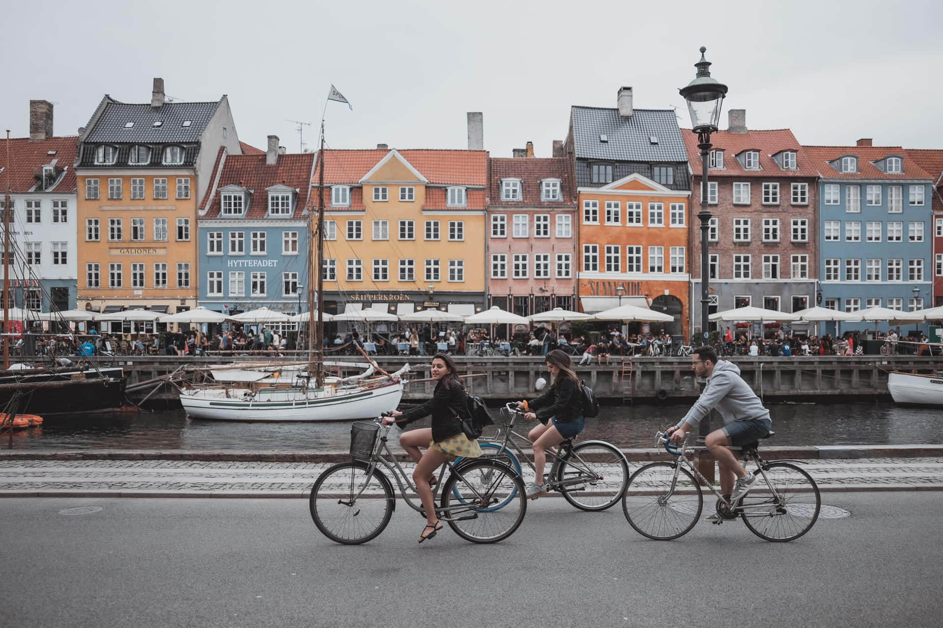 Nyhavn Port Bike Lane Background
