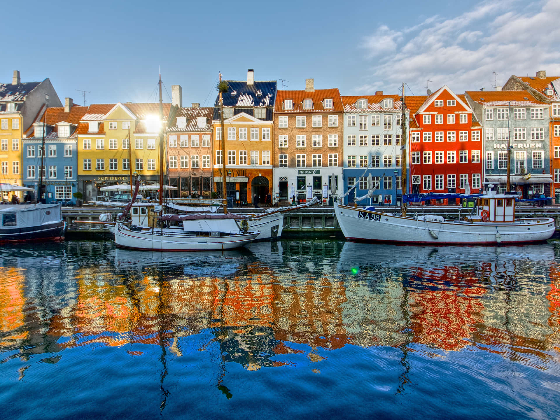 Nyhavn Port Copenhagen Background