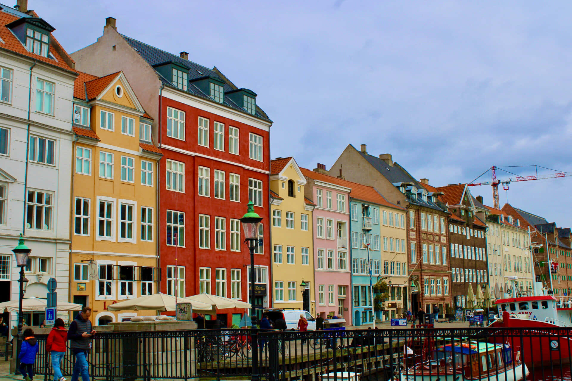 Nyhavn Port Fence Crane Background