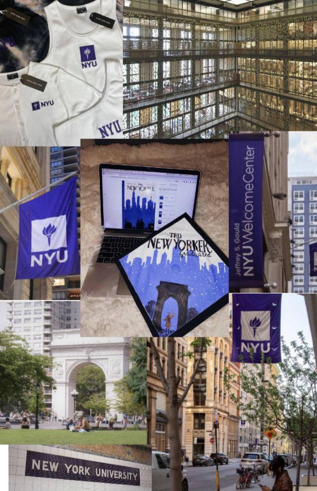 Nyu Aesthetic Collage Background