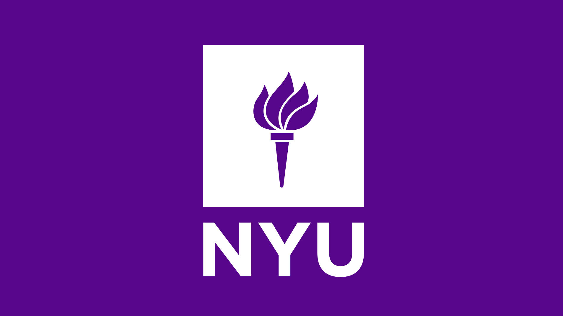 Nyu Vibrant Purple Logo On A Dark Background