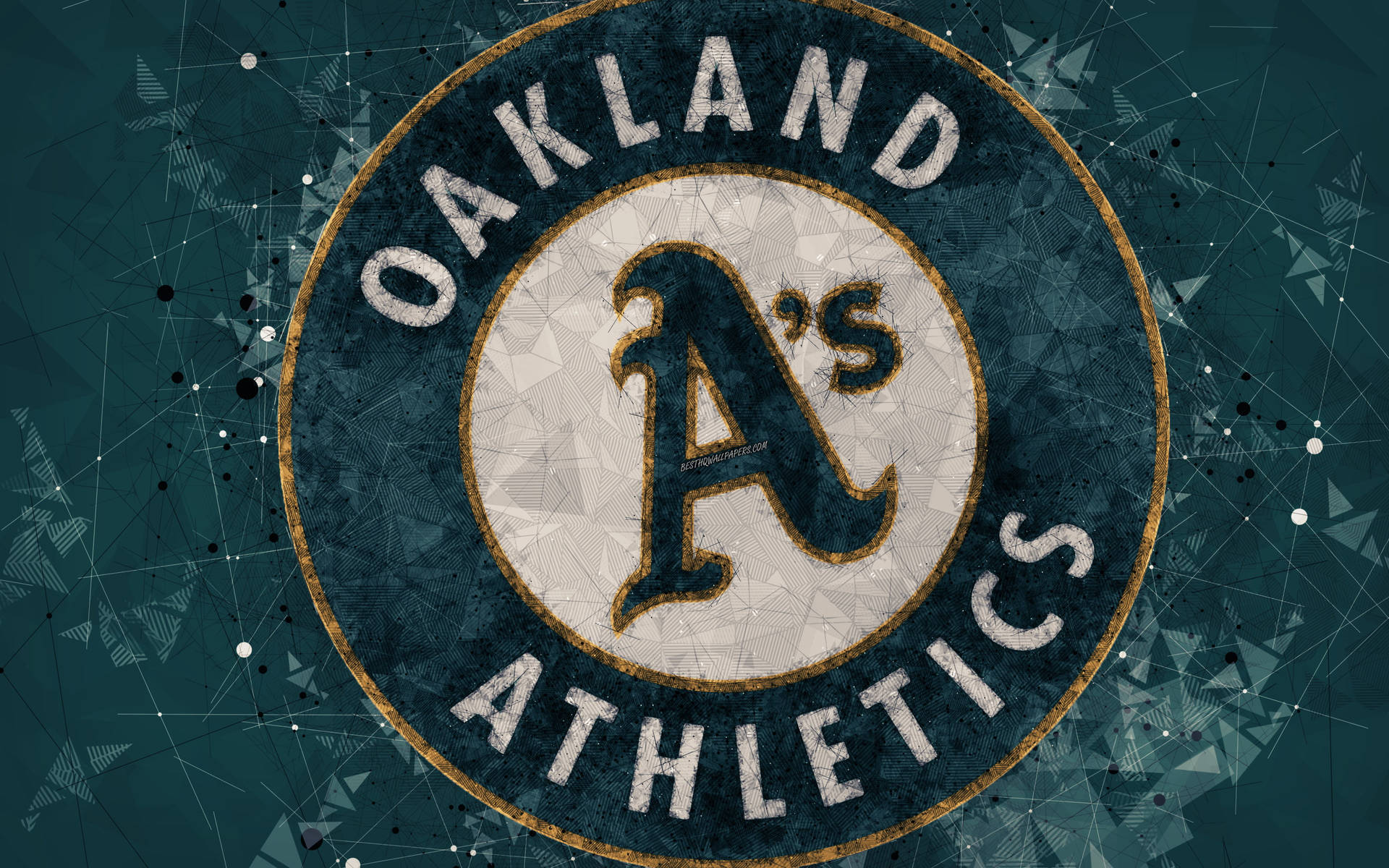 Oakland Athletics Geometric Background