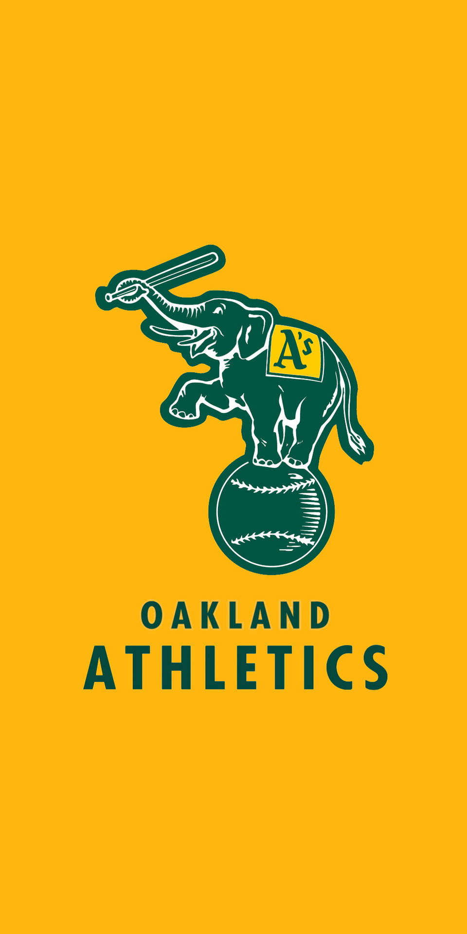 Oakland Athletics Green Elephant Background