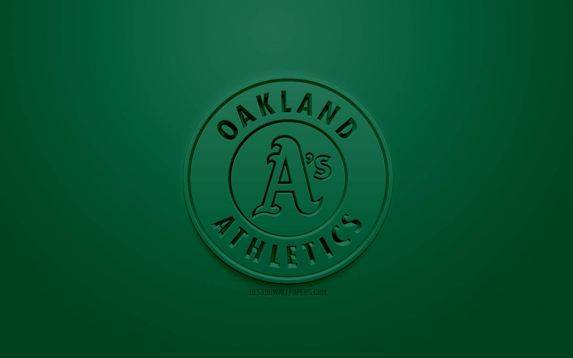 Oakland Athletics Green Monochrome
