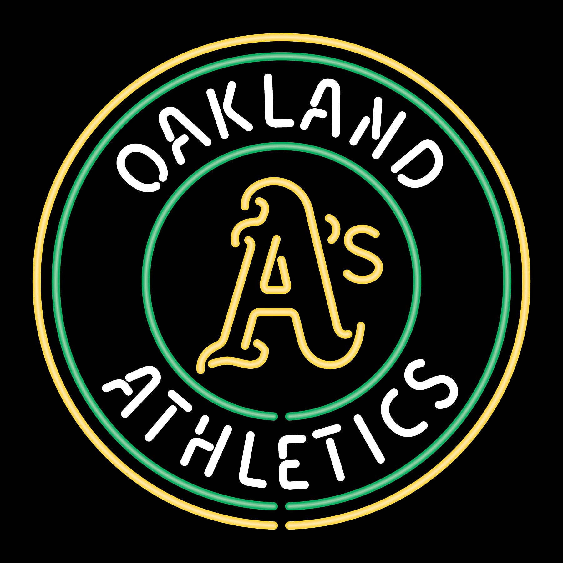 Oakland Athletics Neon Background