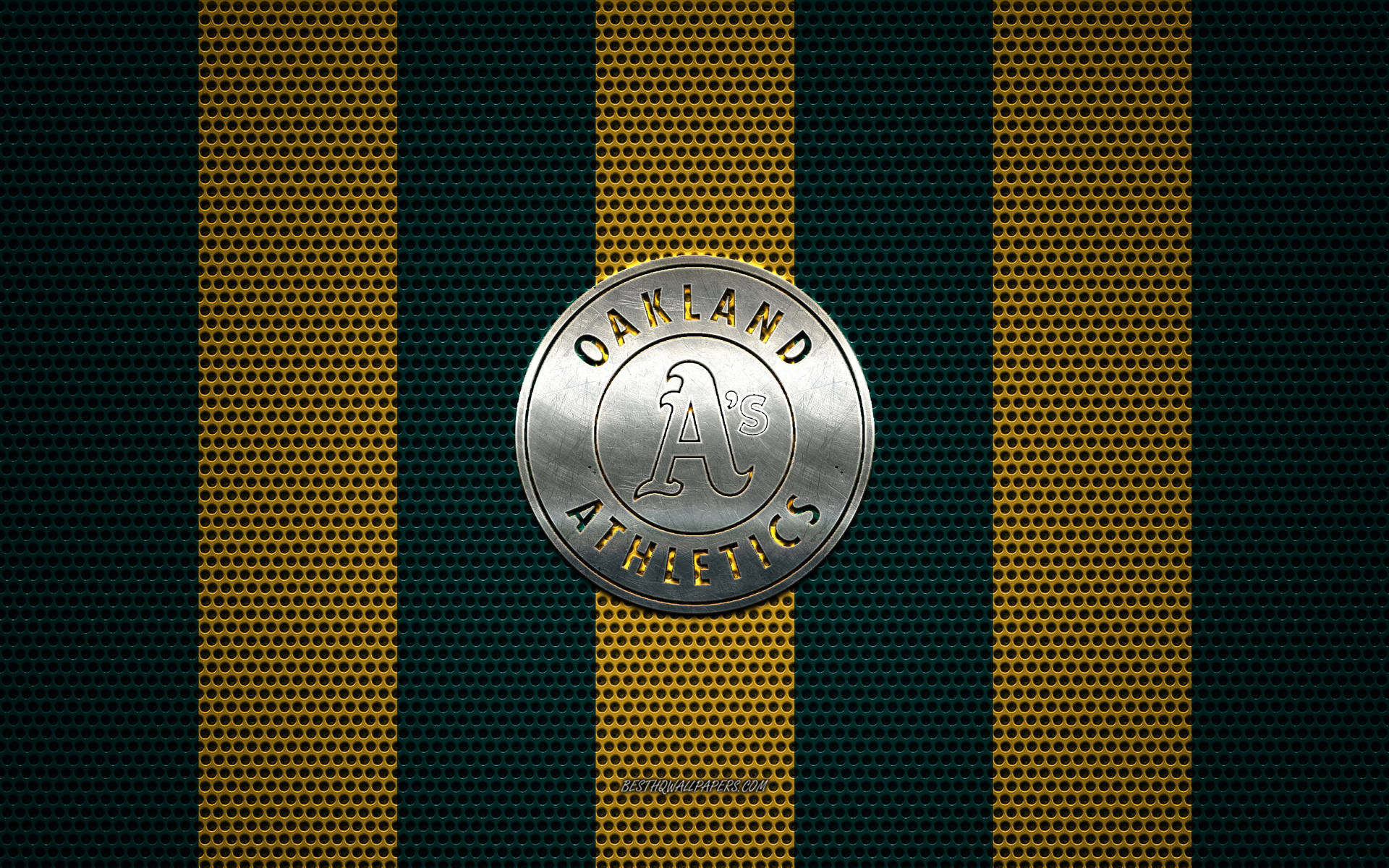Oakland Athletics Silver Logo Background