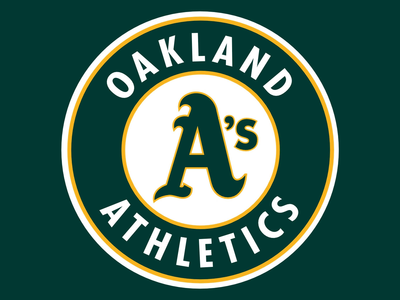 Oakland Athletics Simple Green Background