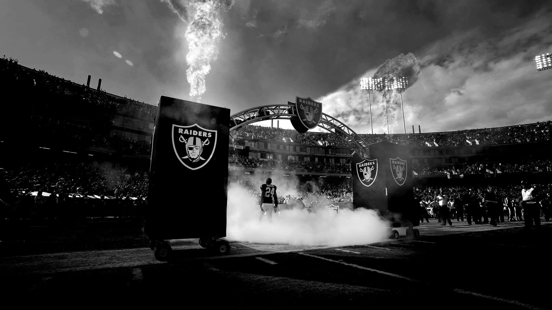 Oakland Raiders Grayscale Background