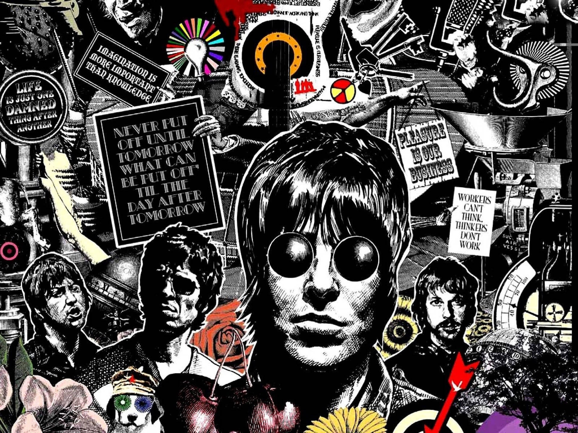 Oasis Band Aesthetic Collage