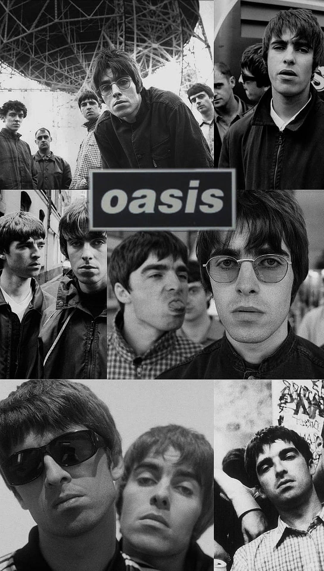 Oasis Band Collage Background