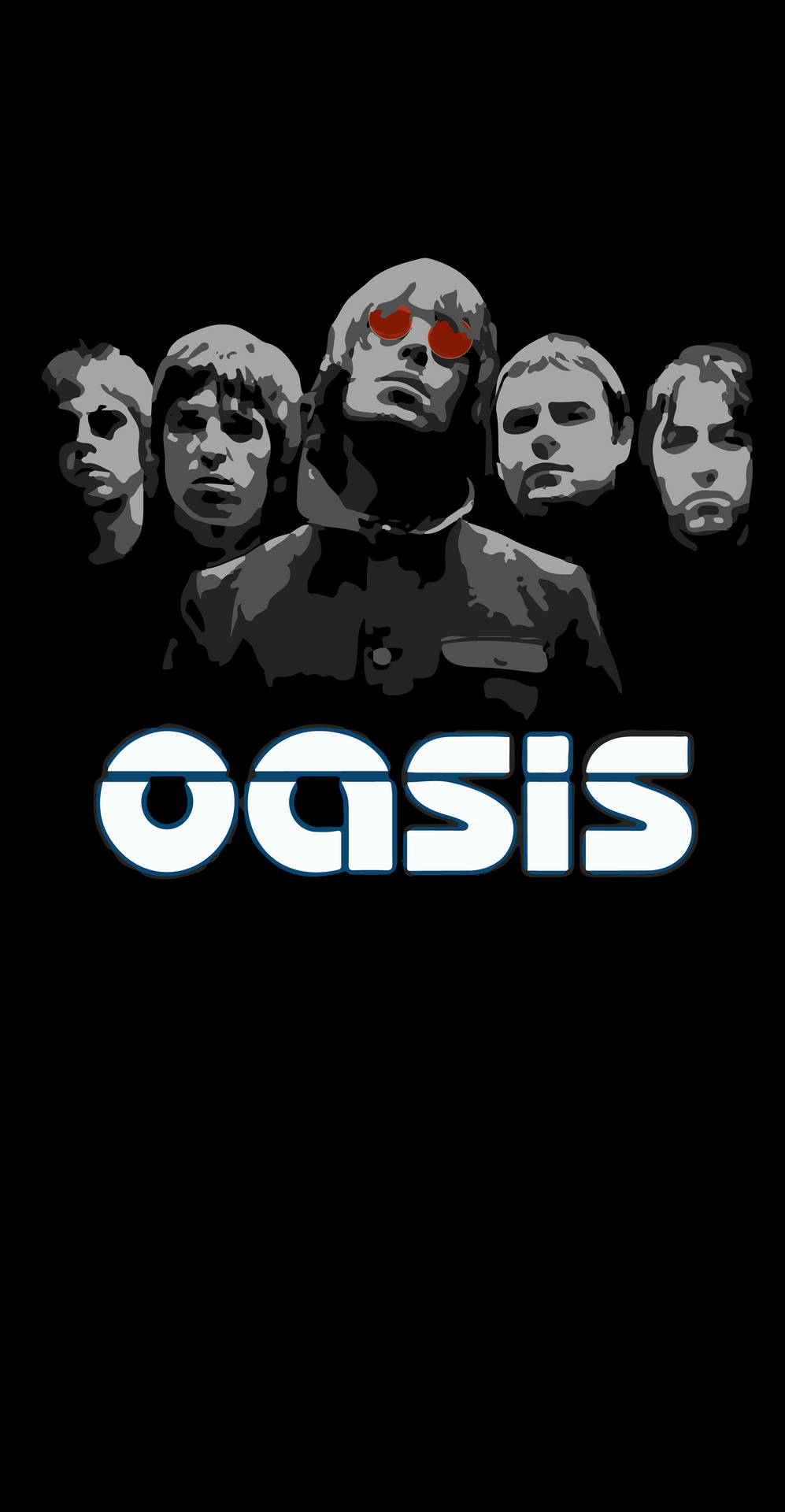 Oasis Band Illustration Background