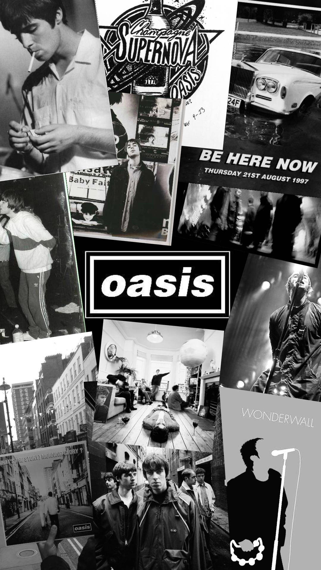 Oasis Black Aesthetic Collage Background