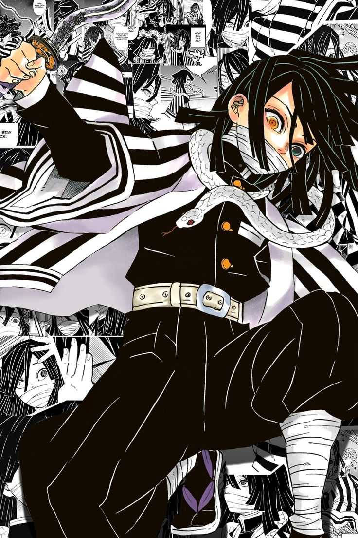 Obanai Iguro In Manga Pages Background