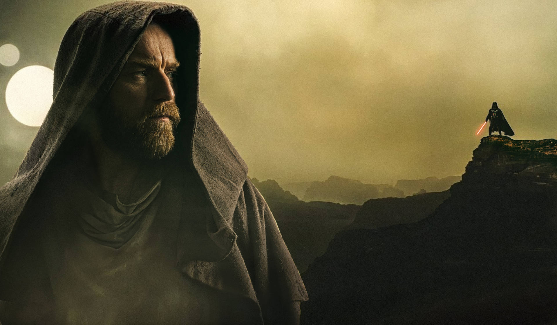 Obi Wan Kenobi Looking Sideways Background