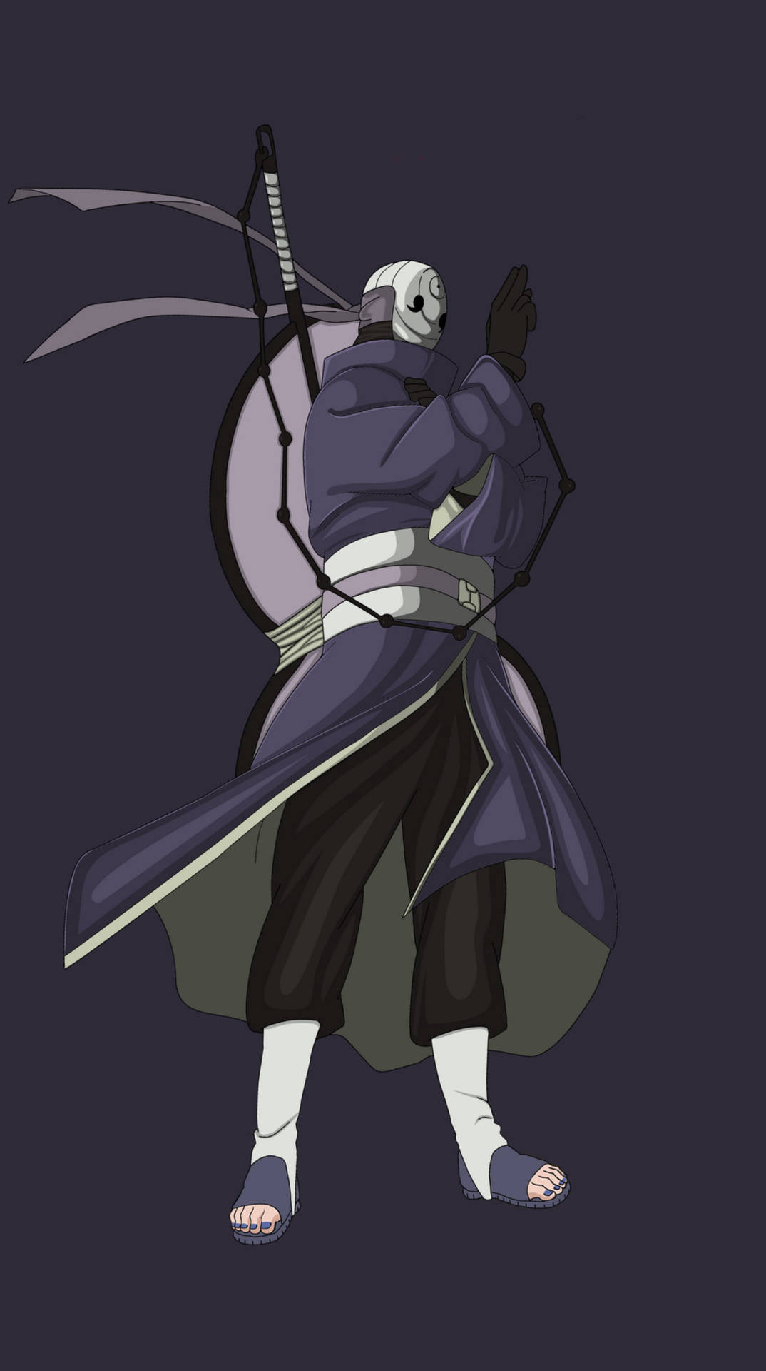 Obito Uchiha Purple 4k Background