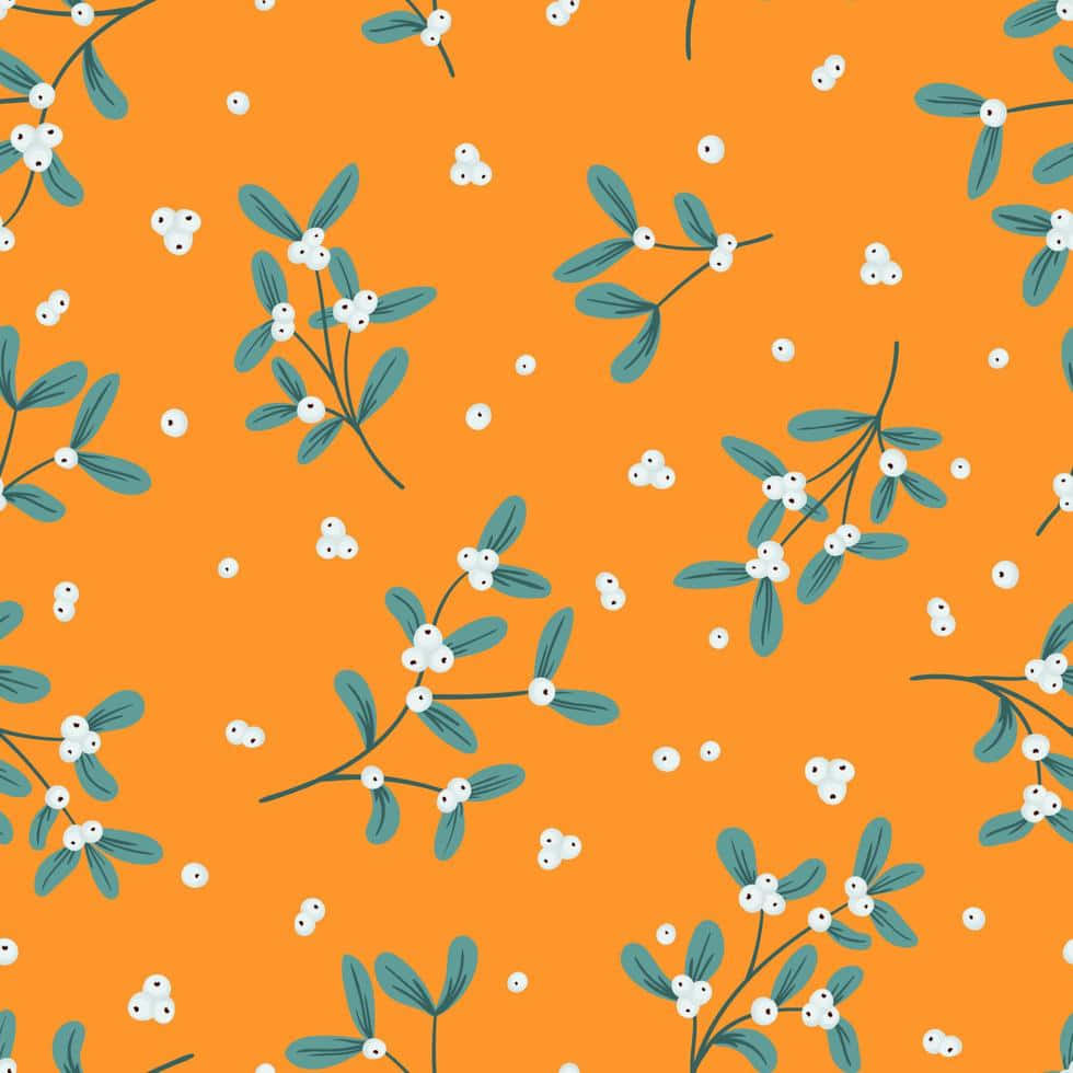 Oblong Orange Flowers [wallpaper] Background