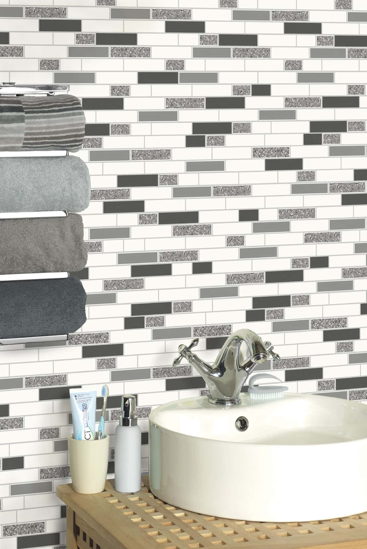 Oblong Sink With Tiles [wallpaper] Background
