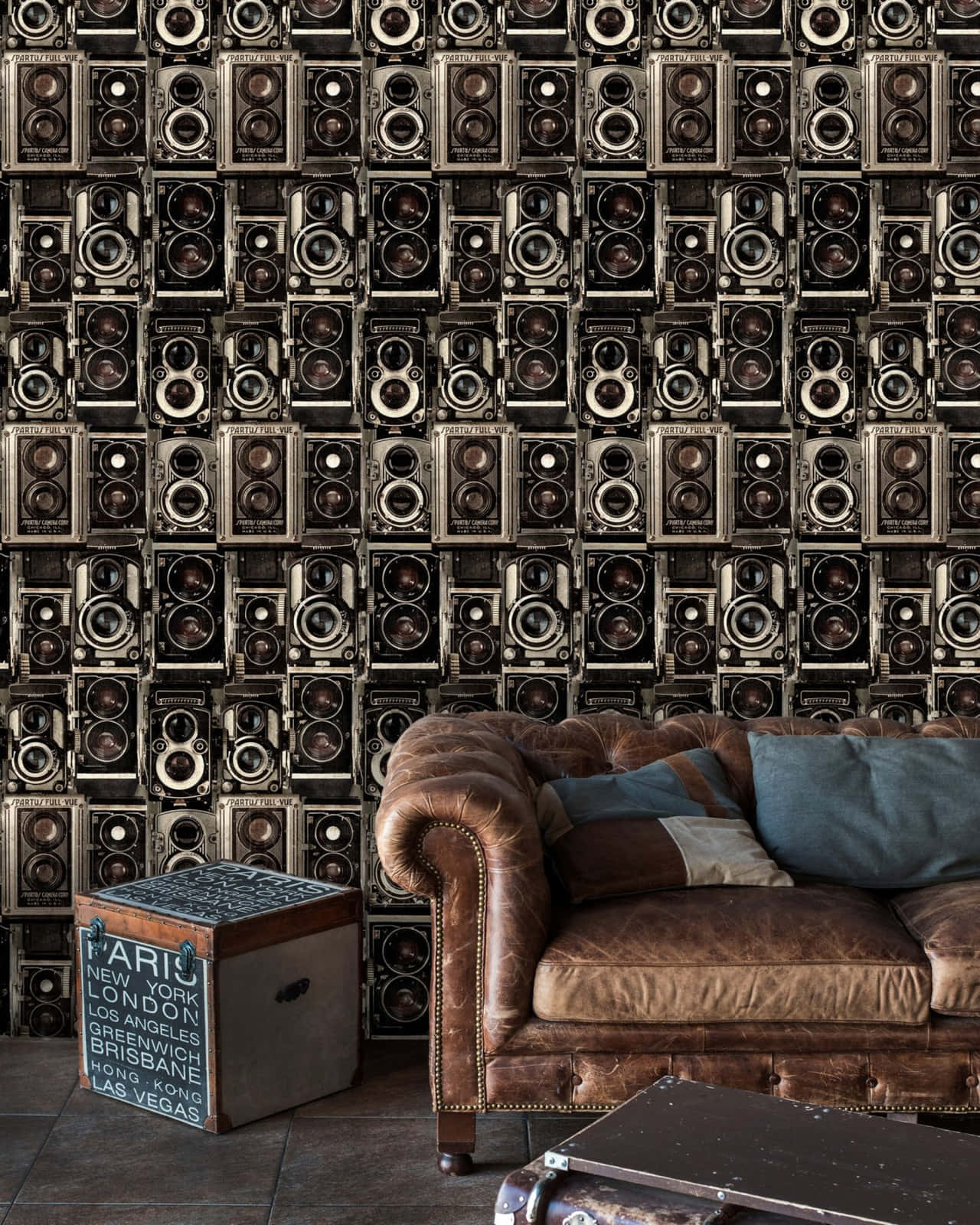 Obscure Room Full Of Speakers Background