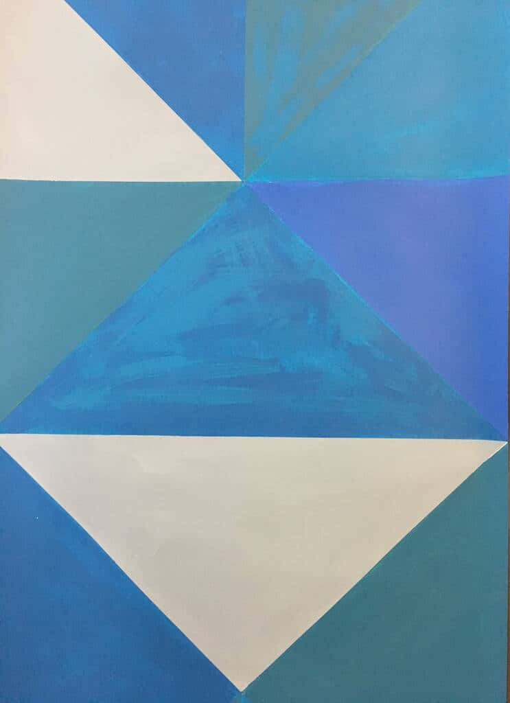Obtuse Triangles With Aquatic Palette Background
