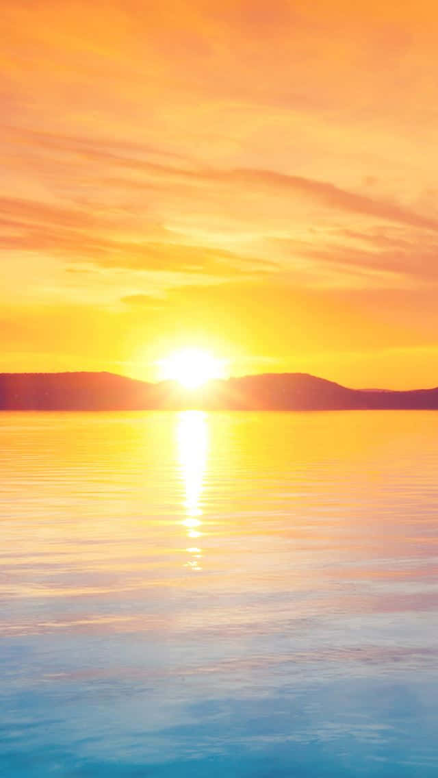 Ocean And Sun Rise Background