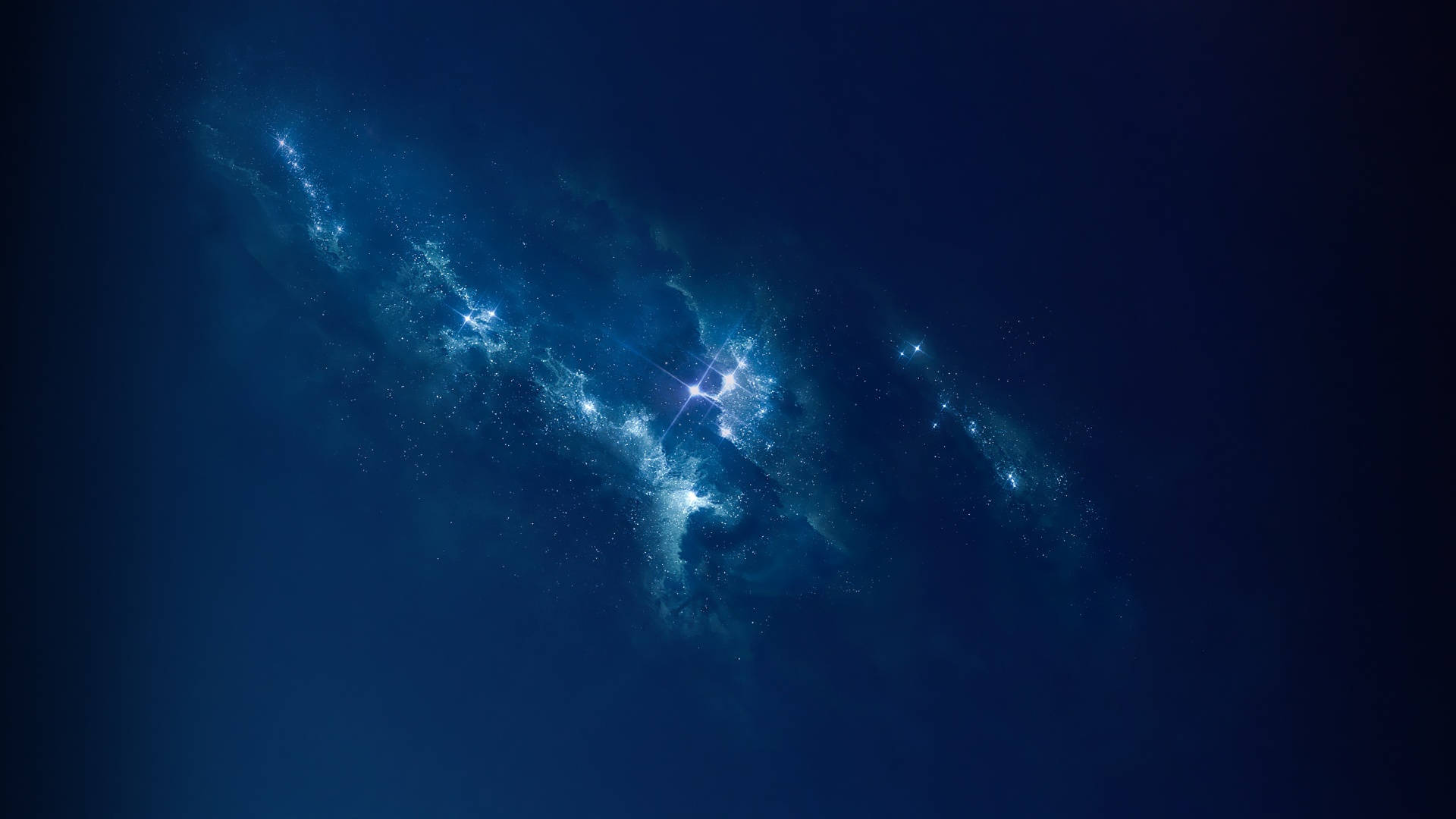 Ocean Blue Aesthetic Galaxy Background