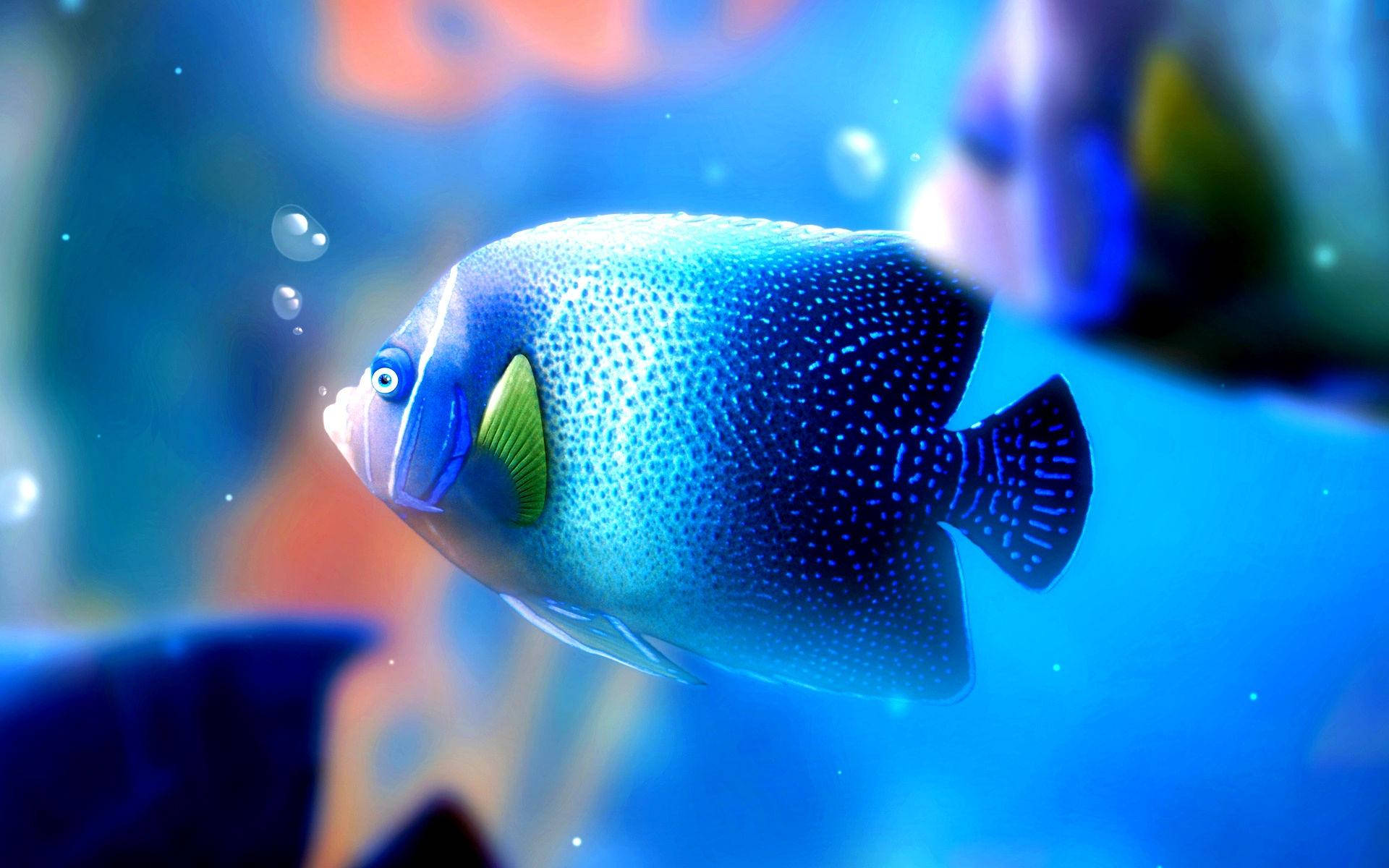 Ocean Blue Fish Background