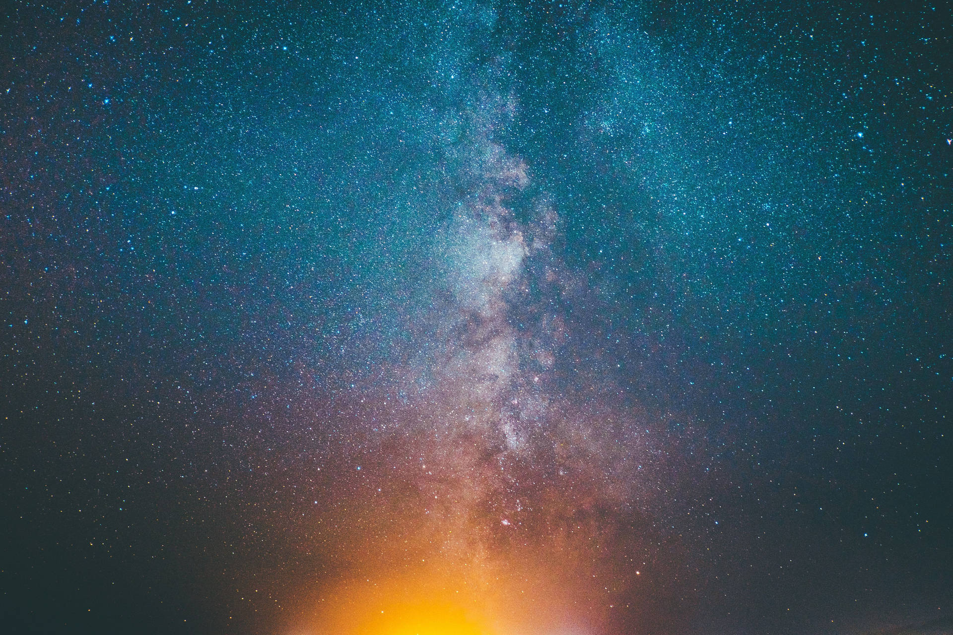 Ocean Like Blue Milky Way Background