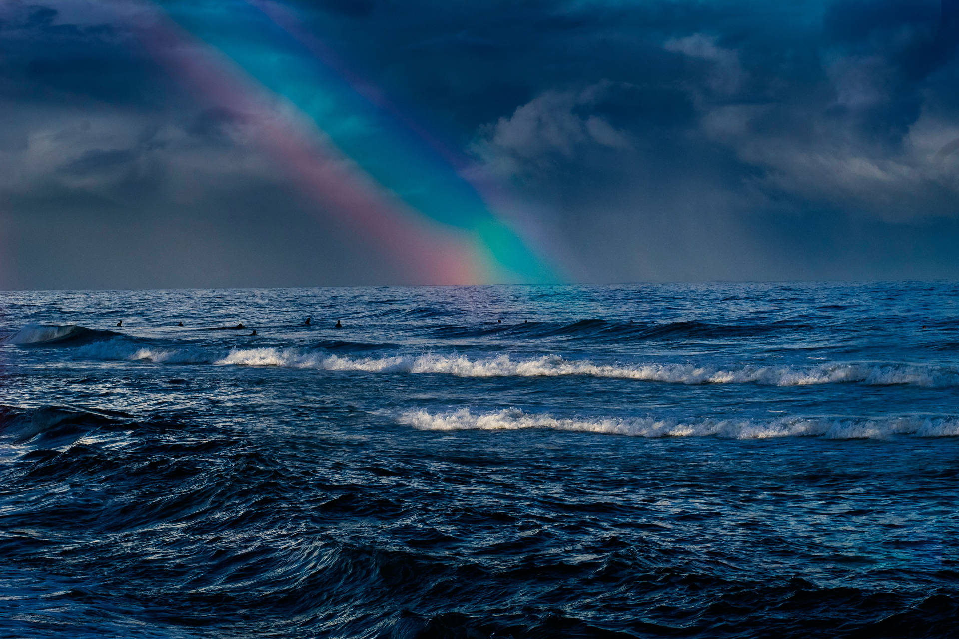 Ocean Rainbow Cool 4k Background