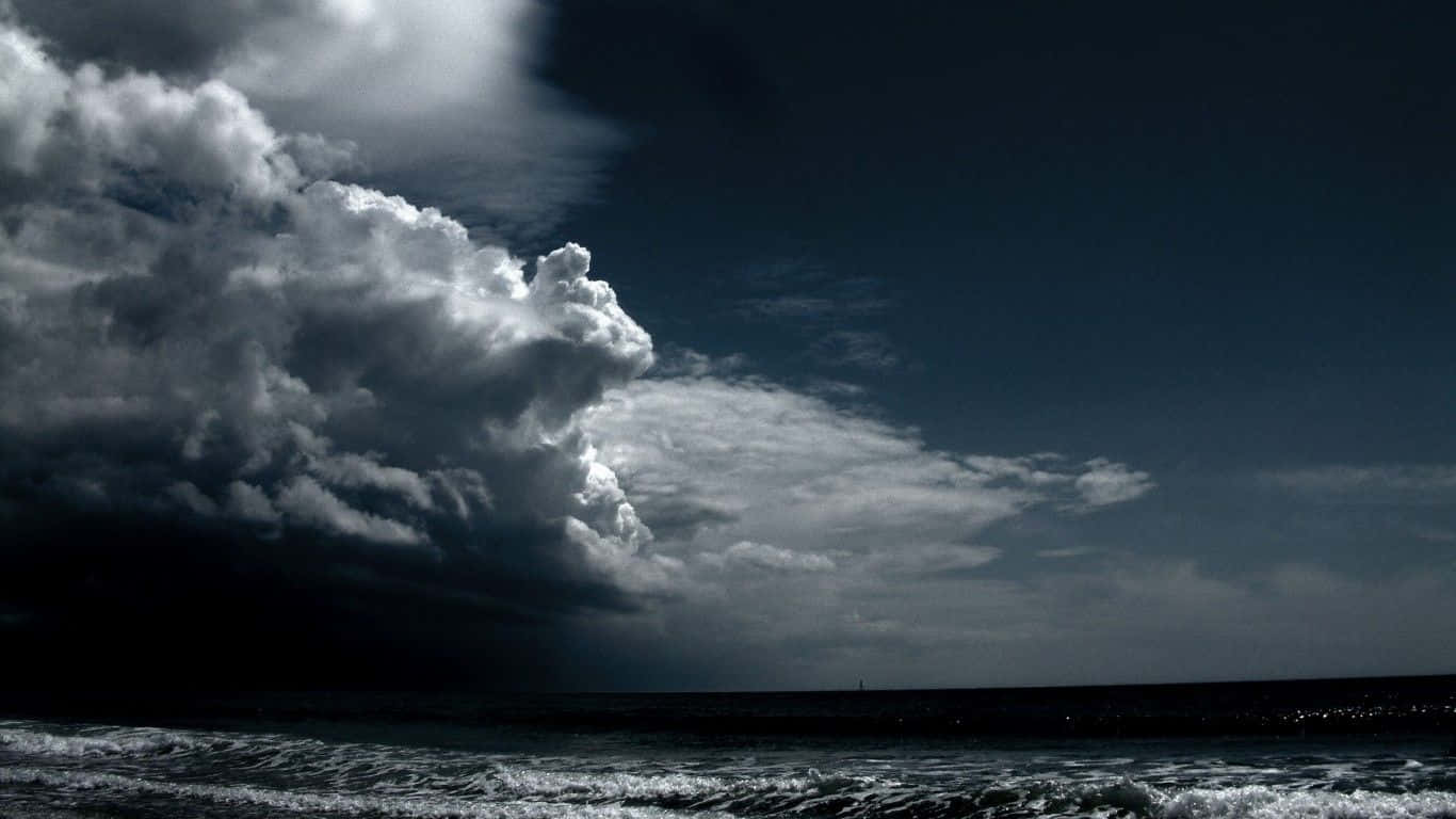 Ocean Storm Clouds Background