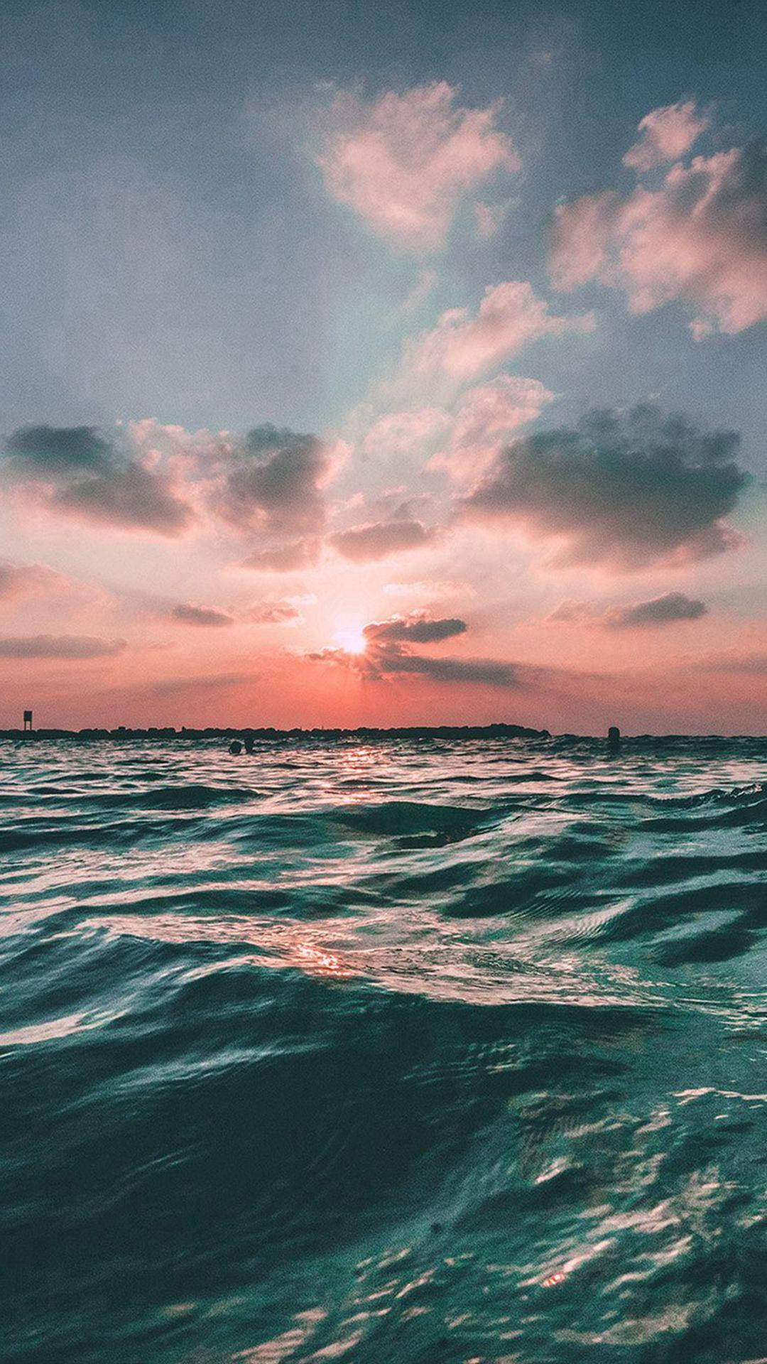 Ocean Sunset Iphone 6s Plus Background