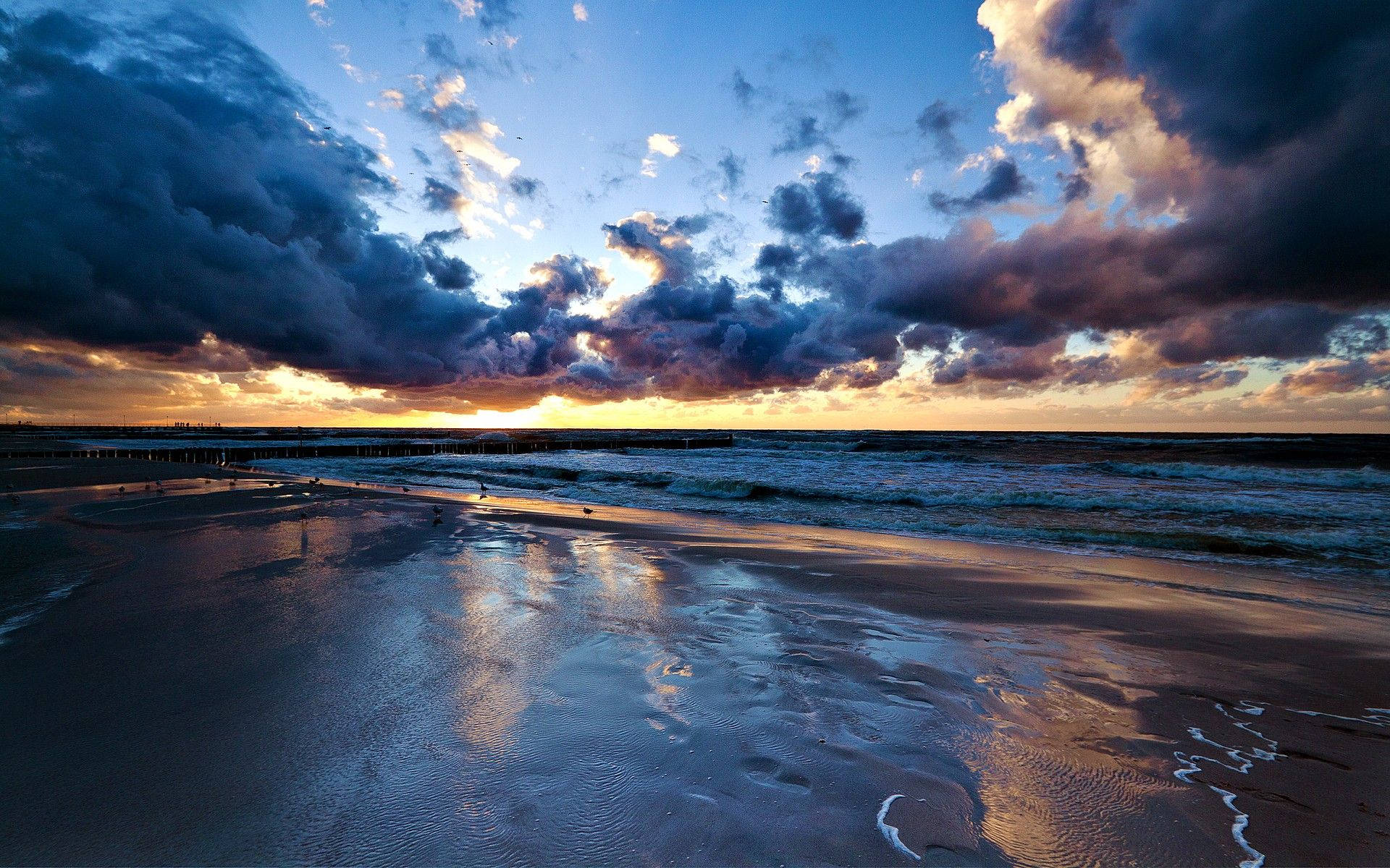 Ocean Sunset Background