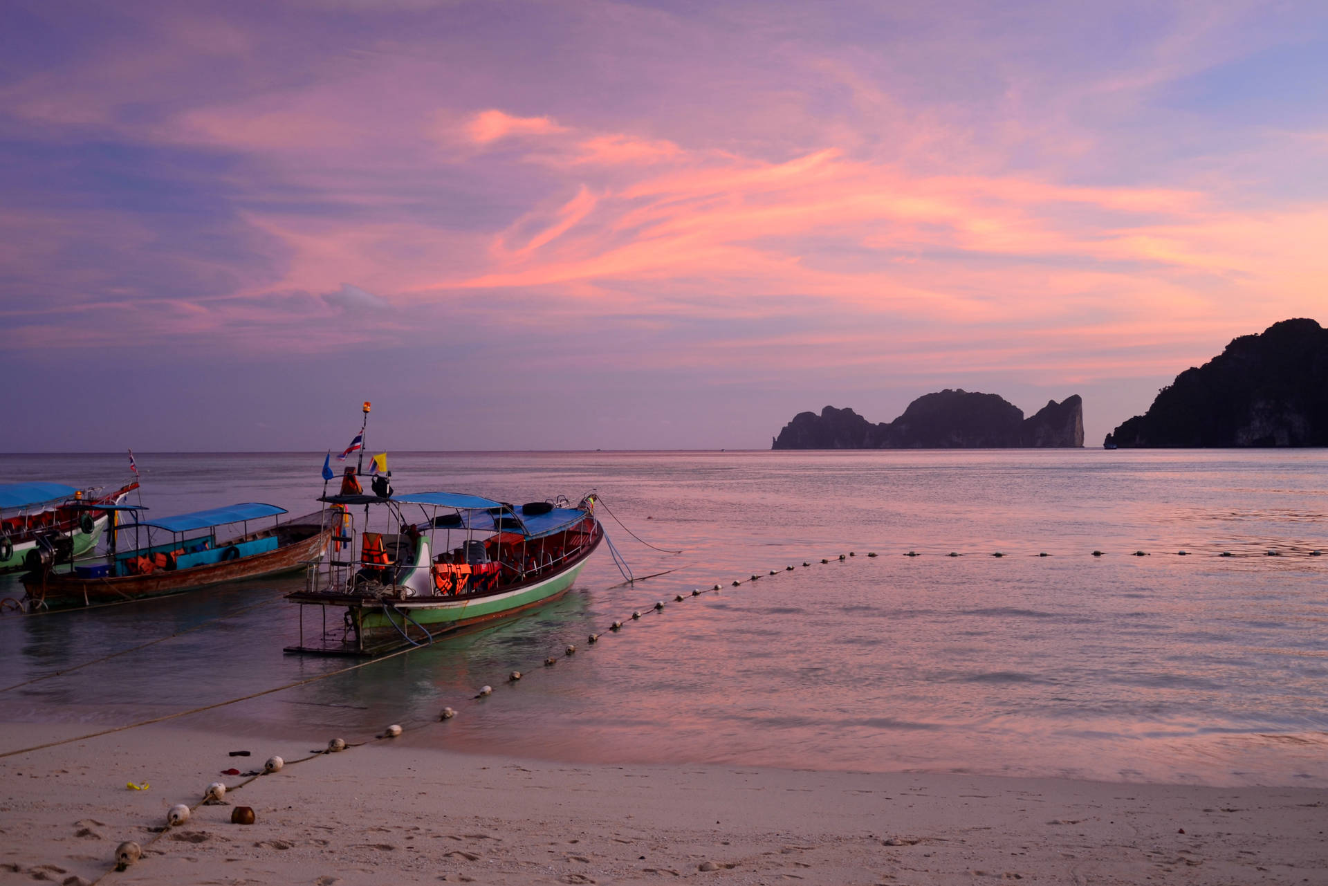 Ocean Sunset Thailand Desktop Background